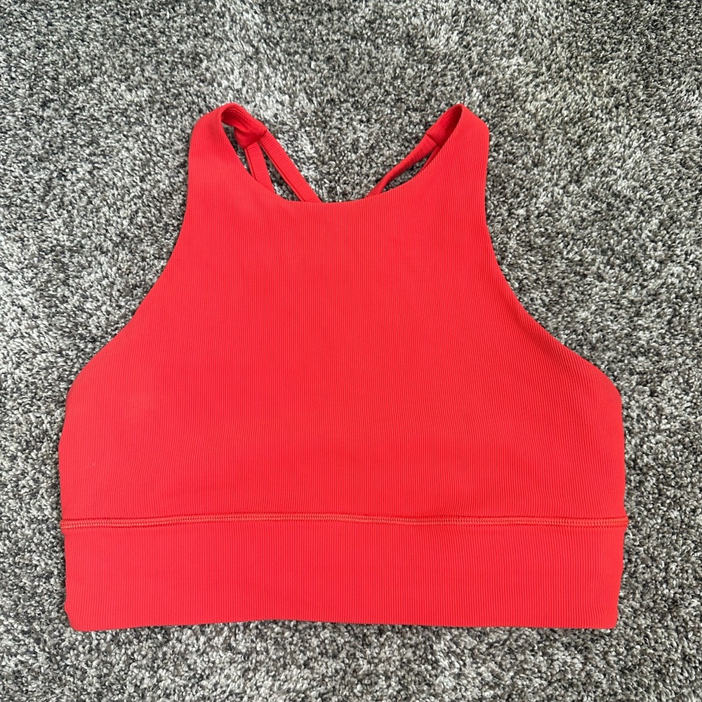 Ribbed Energy High Neck Bra